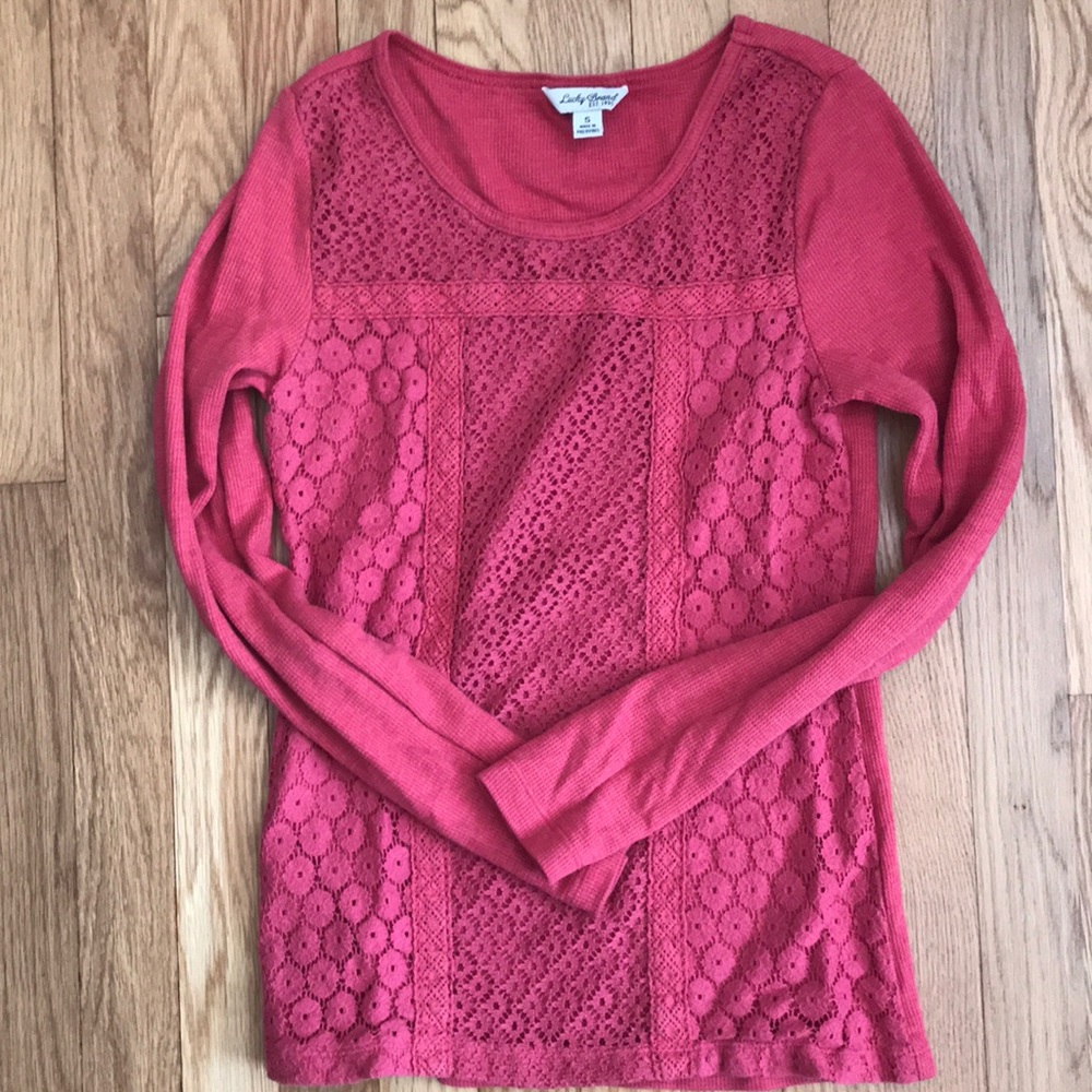 🌺🎀Lucky Brand long sleeve pink